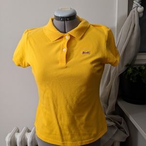 Le Tigre yellow polo shirt women's L retro